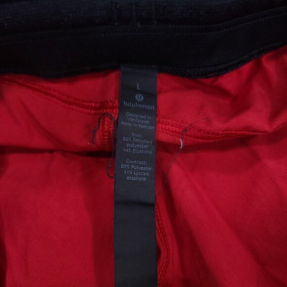 Lululemon Shorts Mens Size Large T.H.E Linerless Red 10" Performance Stretch - Picture 7 of 7